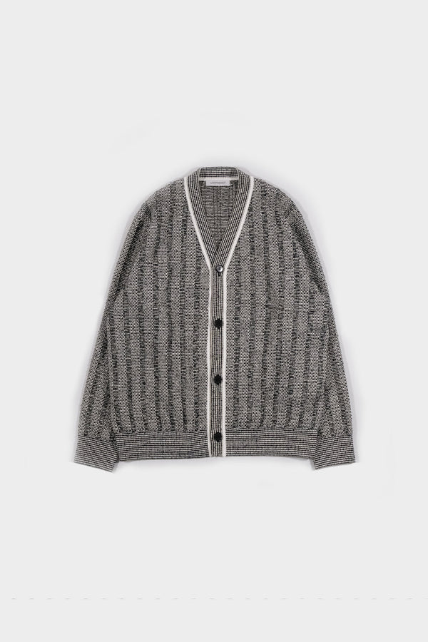 MIXED YARN STRIPE KNIT CARDIGAN (WK124-MCD01)