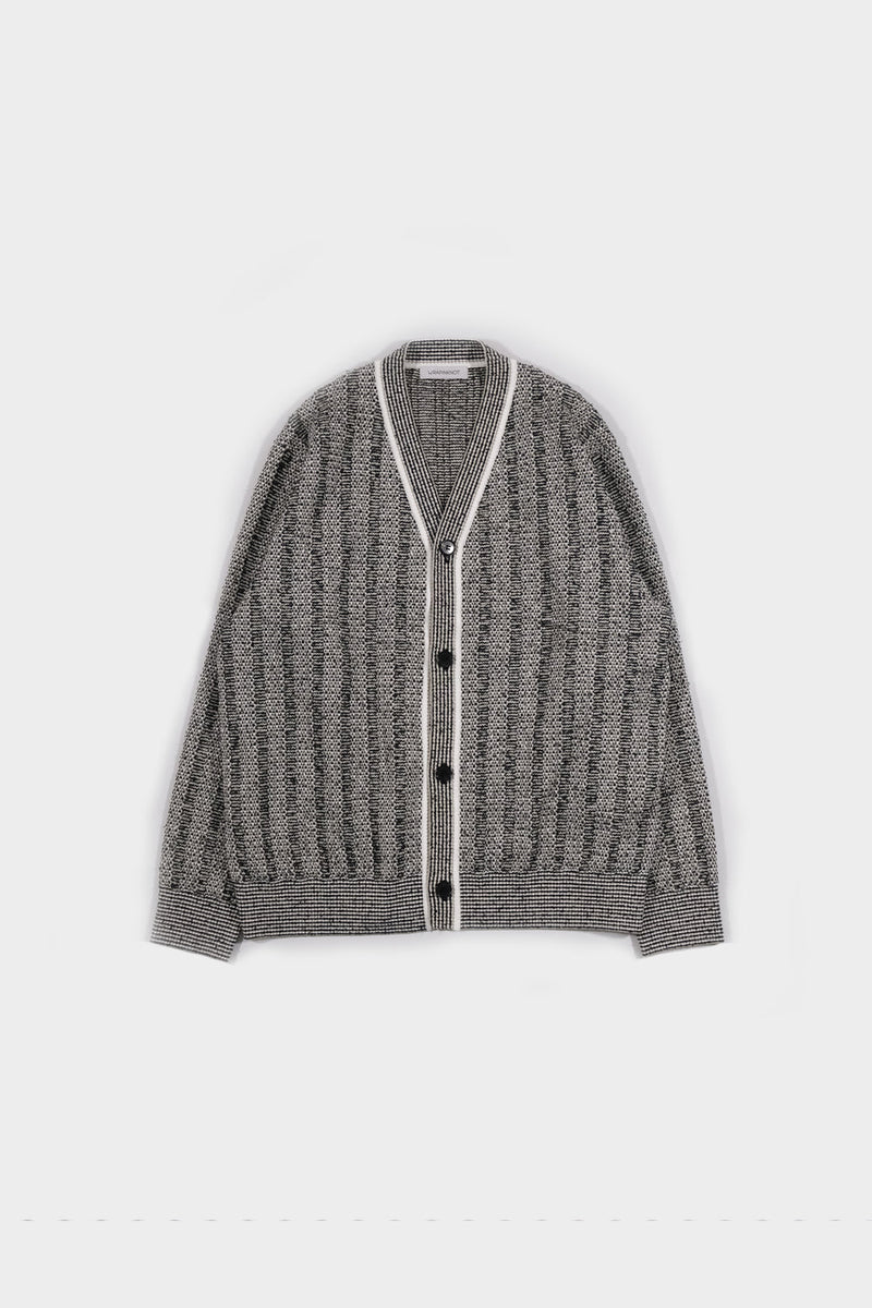 MIXED YARN STRIPE KNIT CARDIGAN (WK124-MCD01)