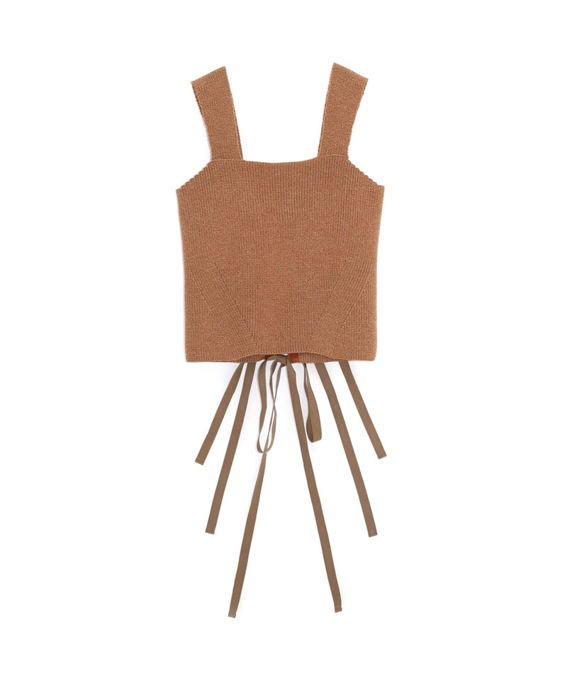 TWO WAY HALF CARDIGAN STITCH KNIT BUSTIER (WK21W-LPO04)