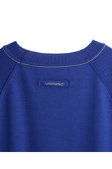 HIGH TWIST WOOL MIDDLE GAUGE CREW NECK KNIT (WK21W-MPO01-29) / BLUE