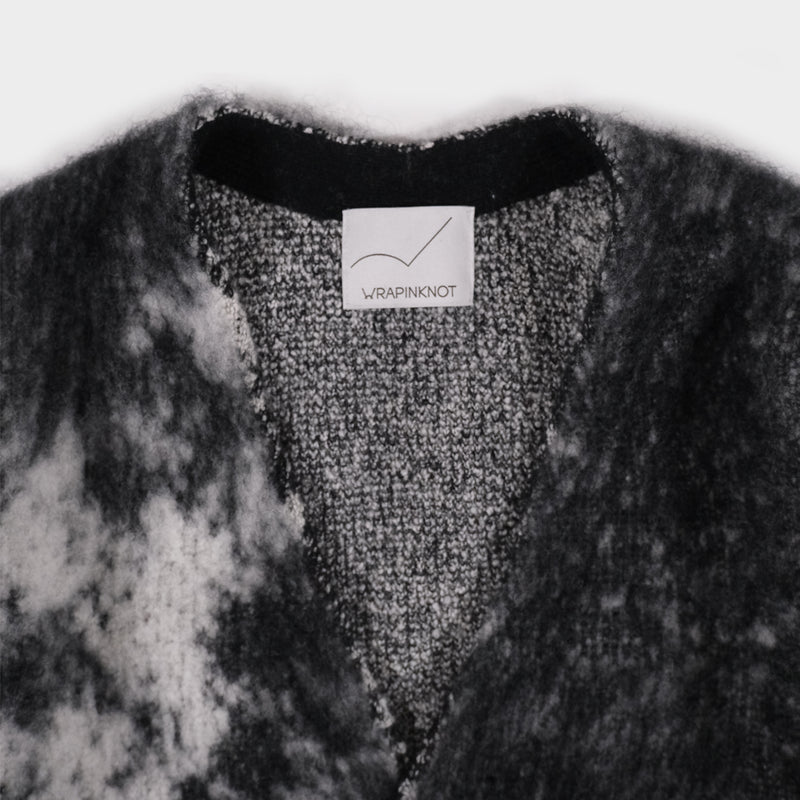【MENS】 【LIMITED EDITION】BRUSHED MOHAIR KNITTING ART CARDIGAN