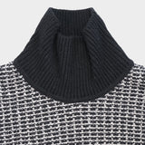 TUCK MELANGE TURTLE-NECK PULLOVER (WK323-MPO0709)