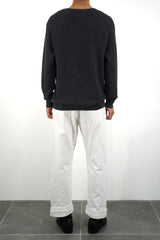 Middle-gauge Waffle Knit Crewneck PO (WK324-MPO02-07)