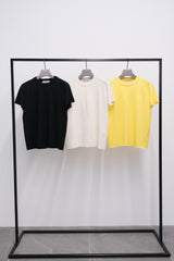 【サ専用 Pre-Order】Silk Cashmere Neck-Logo T-shirt (CZ126-LPO03) / Black