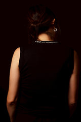 【サ専用 Pre-Order】Silk Cashmere Sleeve-less T-shirt (CZ126-LPO52) / Black