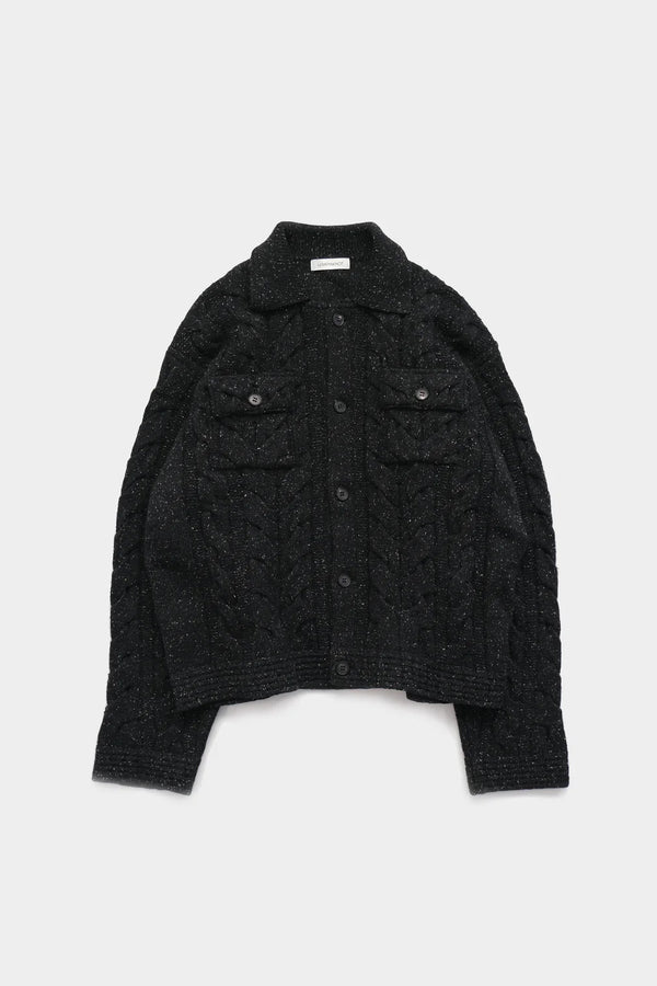 BIG CABLE KNIT BLOUSON (WK323-MBZ0109)