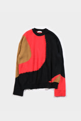 INTARSIA DESIGN CREW NECK PULLOVER (WK323-UPO0809)