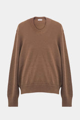 low-gauge knit L/S U-neck PO(PU325-MPO04)  / Brown