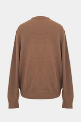low-gauge knit L/S U-neck PO(PU325-MPO04)  / Brown