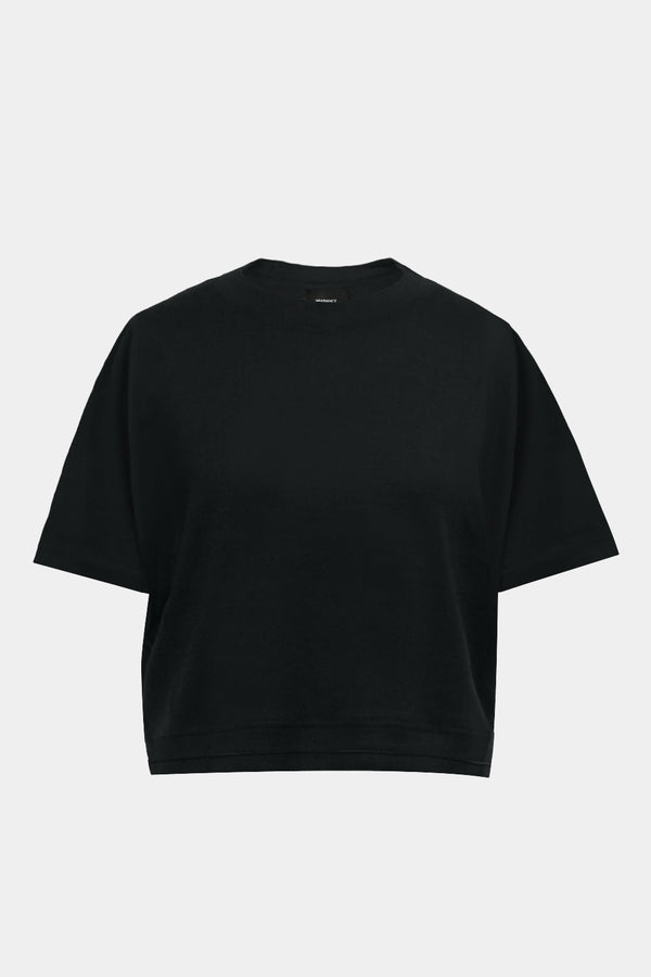 S/S CROPPED T-SHIRT (WJ501-MCS14-09) / BLACK
