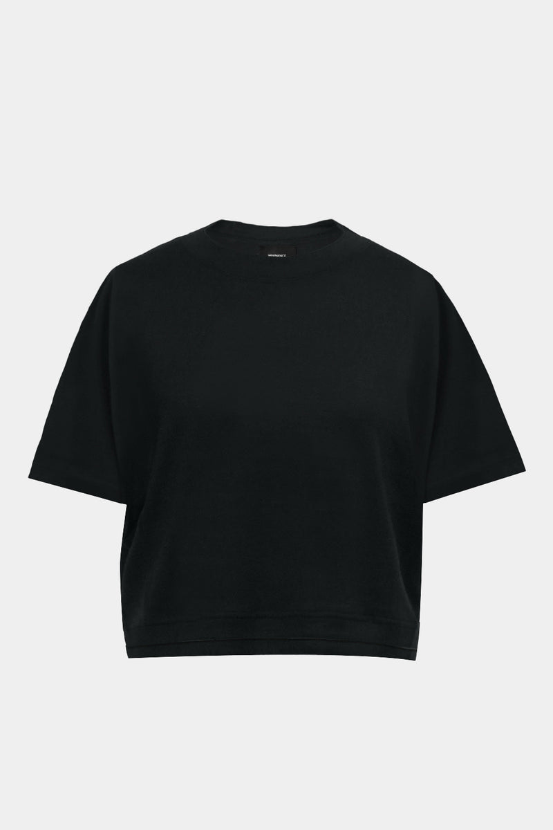 S/S CROPPED T-SHIRT (WJ501-MCS14-09) / BLACK