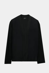 BUTTON-LESS CARDIGAN (WJ501-MCS10-09) / BLACK