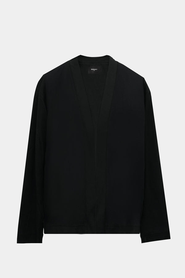BUTTON-LESS CARDIGAN (WJ501-MCS10-09) / BLACK