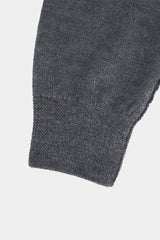 low-gauge intarsia knit L/S U-neck PO(PU325-MPO05) / Charcoal