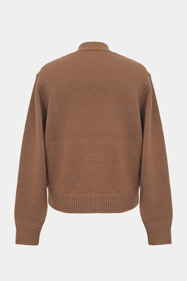 low-gauge knit L/S short cardigan(PU301-MCD01) / Brown