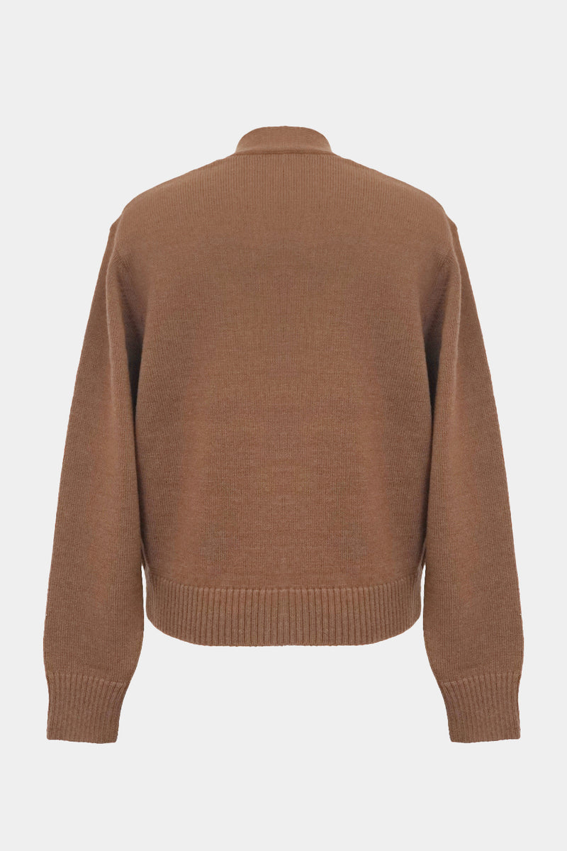 low-gauge knit L/S short cardigan(PU301-MCD01) / Brown