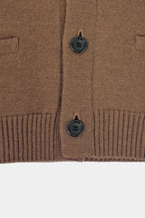 low-gauge knit L/S short cardigan(PU301-MCD01) / Brown
