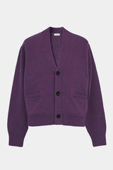 low-gauge knit L/S short cardigan(PU301-MCD01) / Purple
