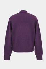 low-gauge knit L/S short cardigan(PU301-MCD01) / Purple