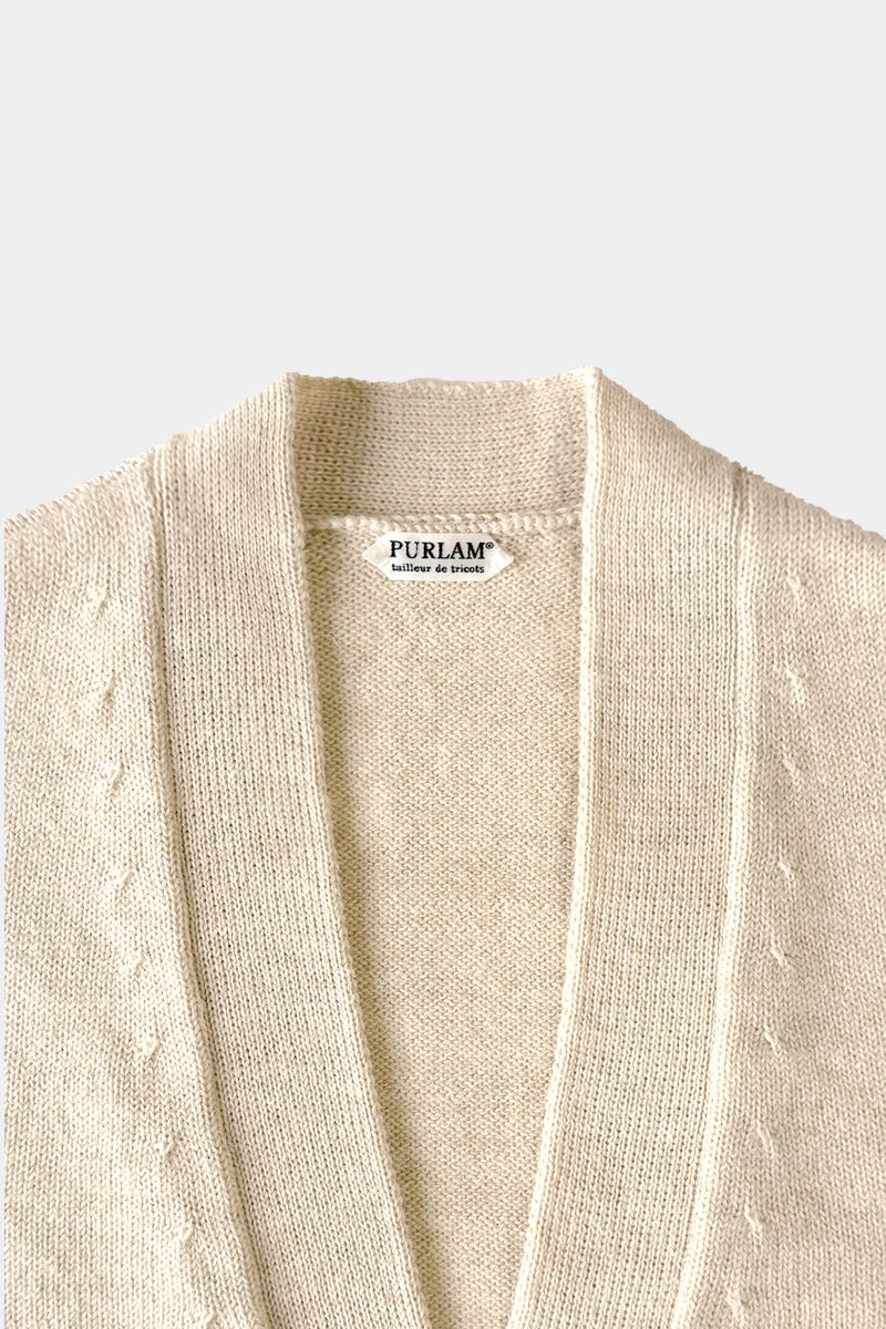low-gauge knit L/S short cardigan(PU301-MCD01) / Ivory