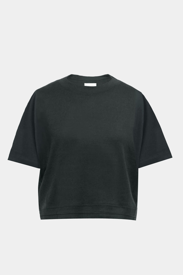 S/S CROPPED T-SHIRT (WJ501-MCS14) / CHARCOAL