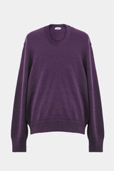 low-gauge knit L/S U-neck PO(PU325-MPO04)  / Purple