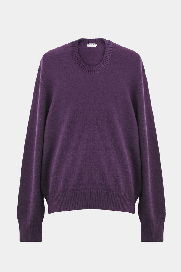 low-gauge knit L/S U-neck PO(PU325-MPO04)  / Purple