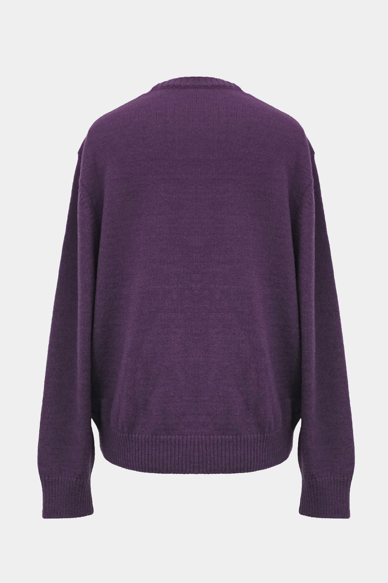 low-gauge knit L/S U-neck PO(PU325-MPO04)  / Purple