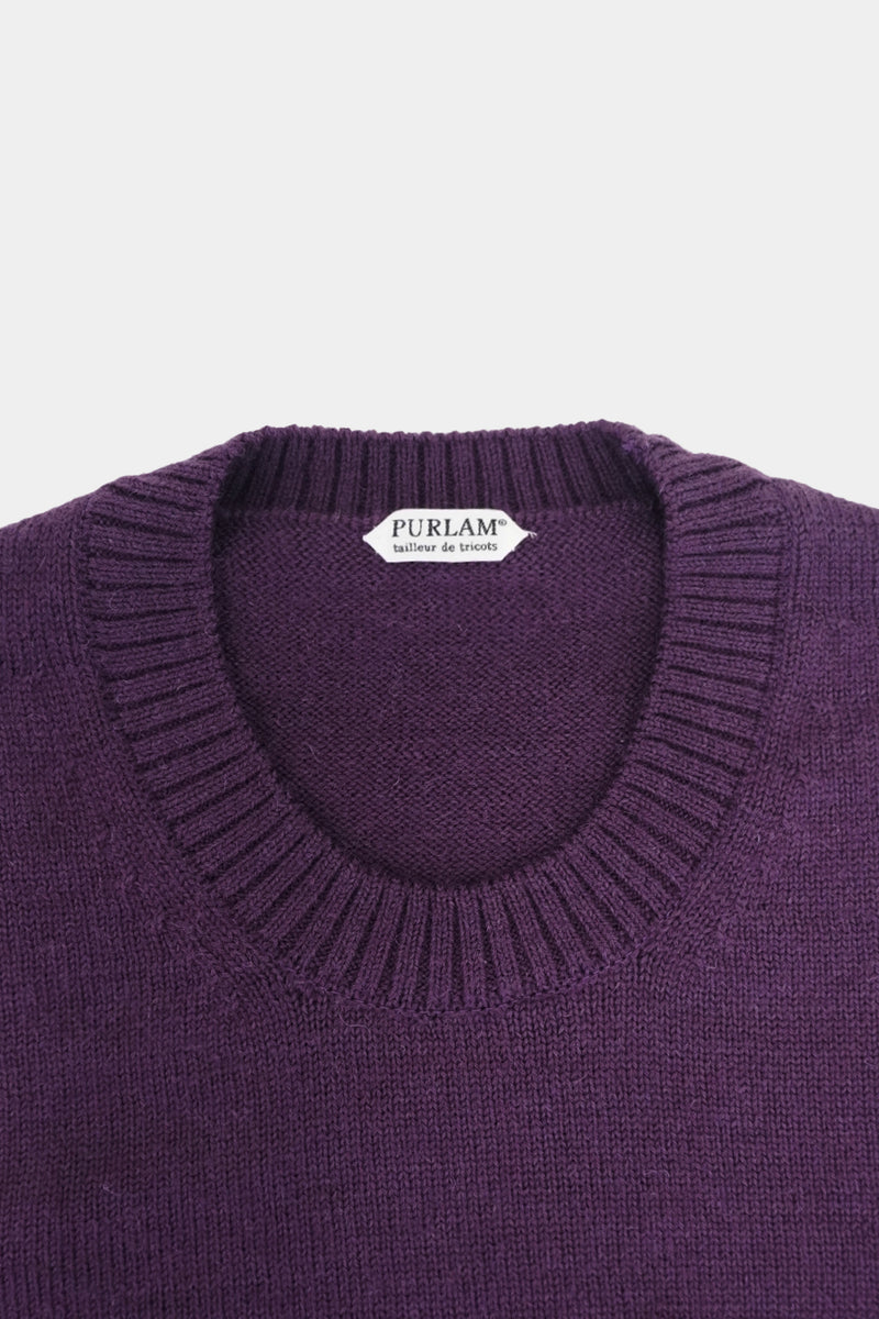 low-gauge knit L/S U-neck PO(PU325-MPO04)  / Purple