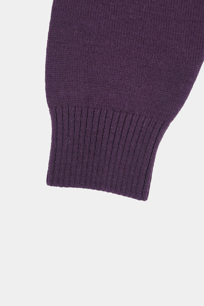 low-gauge knit L/S U-neck PO(PU325-MPO04)  / Purple