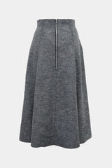 Felted Wool Knit Skirt (WK325-LSK02-CHARCOAL)