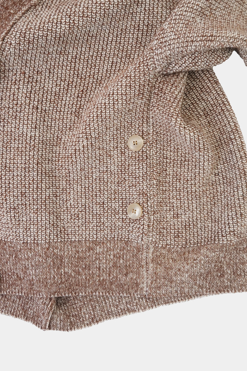 Low-gauge Half-cardigan St-cardigan (WK325-LCD03-BROWN)