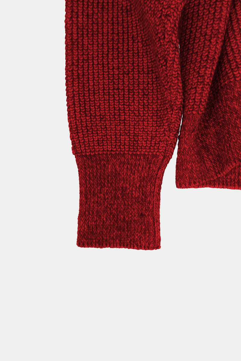 Low-gauge Half-cardigan St-cardigan (WK325-LCD03-RED)