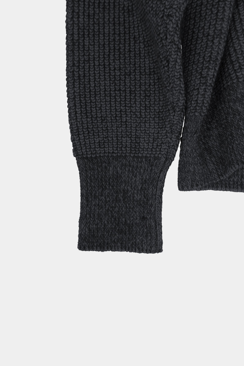 Low-gauge Half-cardigan St-cardigan (WK325-LCD03-CHARCOAL)