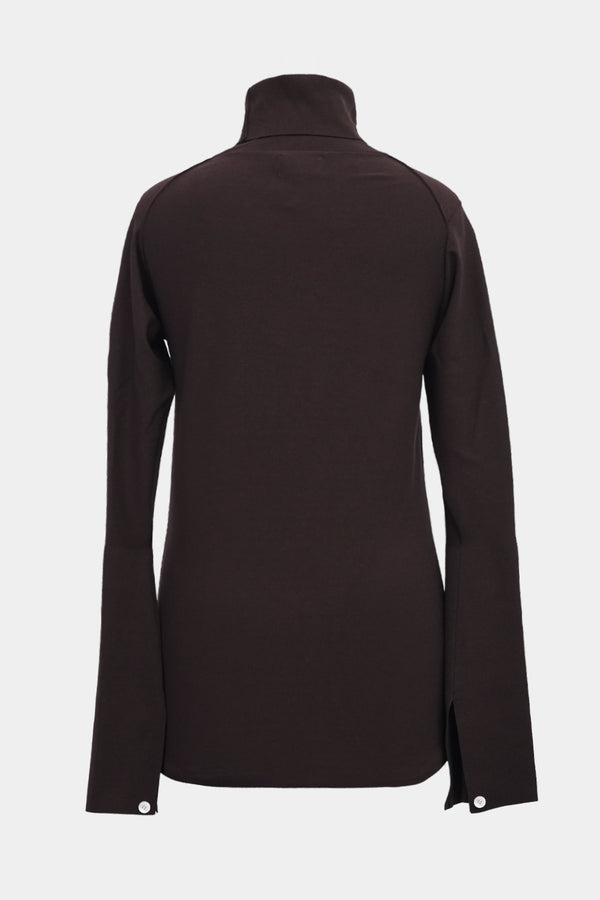 High-gauge High-neck Bell-sleeves PO (WK325-LPO01-BROWN)