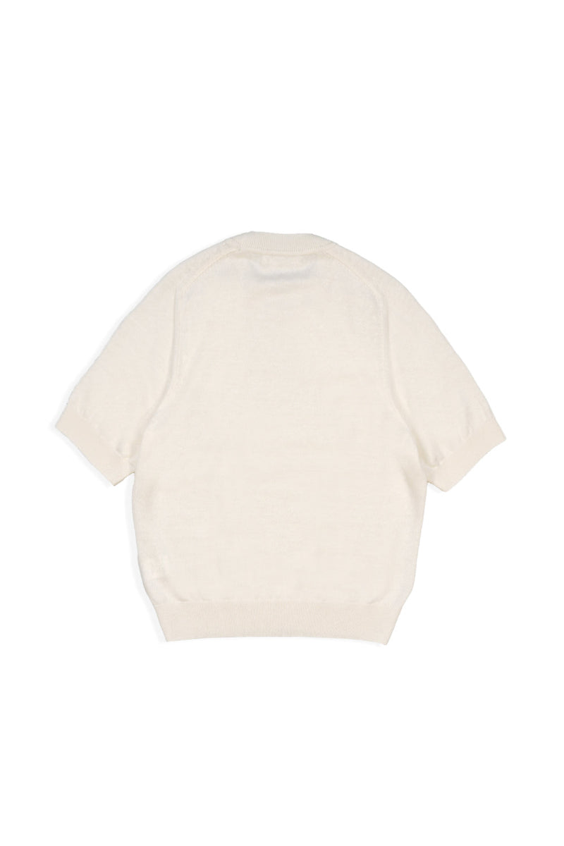 12GG Wool Linen Crew Neck Pullover (UM101-UPO12) / OFF WHITE