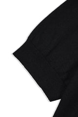 12GG Wool Linen Polo-Shirt (UM101-UPS12) / BLACK