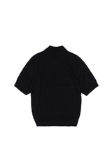 12GG Wool Linen Polo-Shirt (UM101-UPS12) / BLACK