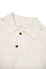 12GG Wool Linen Polo-Shirt (UM101-UPS12) / OFF WHITE