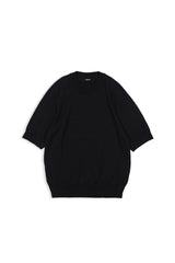 12GG Wool Linen Crew Neck Pullover (UM101-UPO12) / BLACK