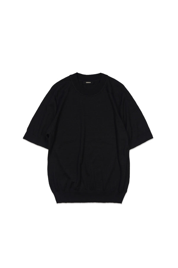 16GG Wool Linen Crew Neck Pullover (UM101-UPO16) / BLACK