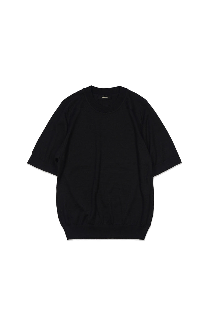 16GG Wool Linen Crew Neck Pullover (UM101-UPO16) / BLACK