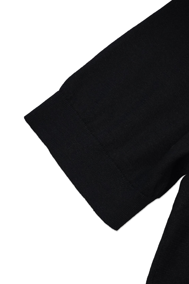 16GG Wool Linen Crew Neck Pullover (UM101-UPO16) / BLACK