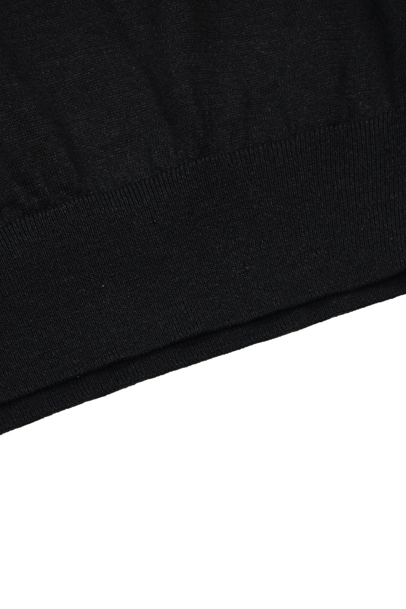 16GG Wool Linen Crew Neck Pullover (UM101-UPO16) / BLACK