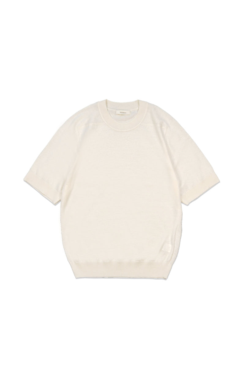16GG Wool Linen Crew Neck Pullover (UM101-UPO16) / OFF WHITE