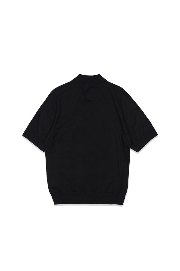 16GG Wool Linen Polo-Shirt (UM101-UPS16) / BLACK