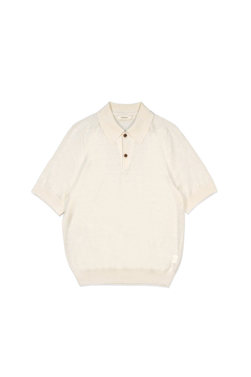 16GG Wool Linen Polo-Shirt (UM101-UPS16) / OFF WHITE