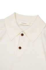 16GG Wool Linen Polo-Shirt (UM101-UPS16) / OFF WHITE