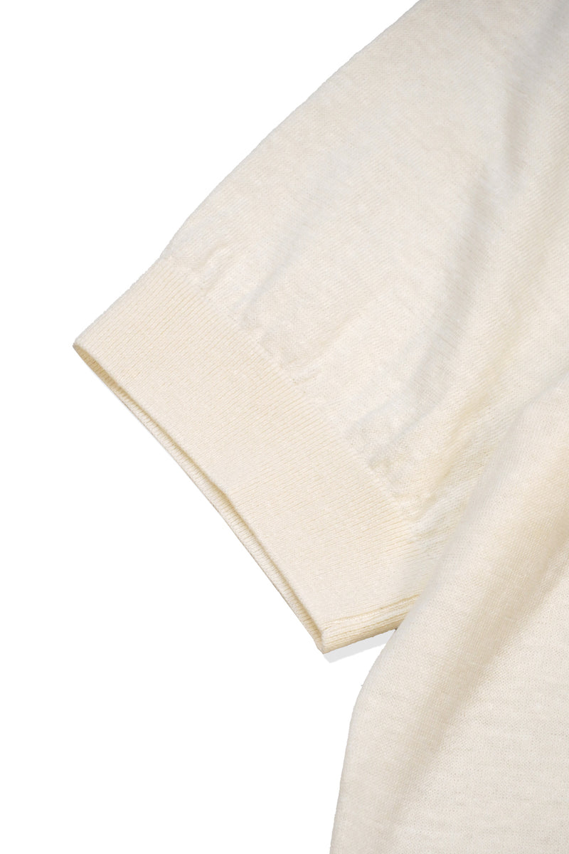 16GG Wool Linen Polo-Shirt (UM101-UPS16) / OFF WHITE