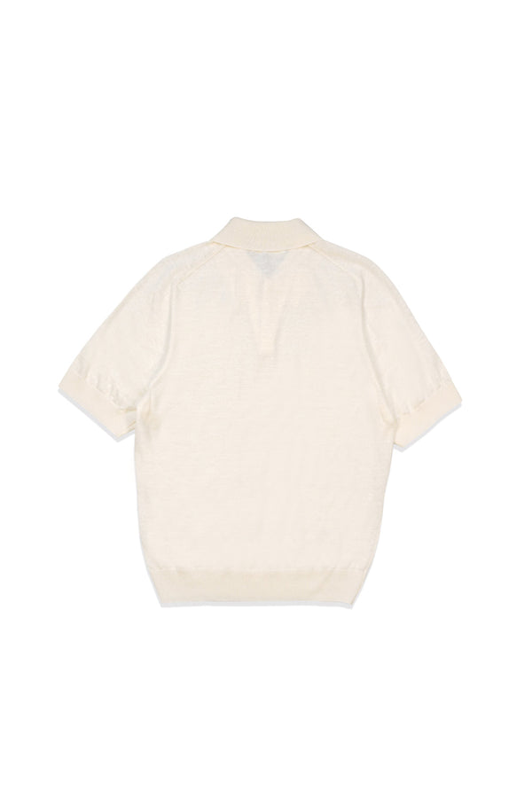 16GG Wool Linen Polo-Shirt (UM101-UPS16) / OFF WHITE